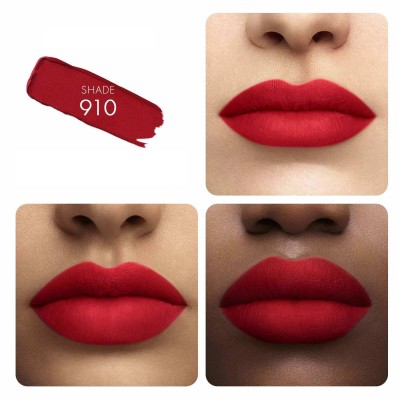 2 - Guerlain KissKiss Tender Matte n°910 Wanted Red