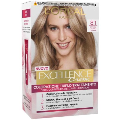 1 - L’Oréal Paris Excellence Crème Biondo Chiaro Cenere 8.1