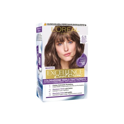 1 - L’Oréal Paris Excellence Cool Crème, 6.11 Biondo Scuro Ultra Freddo