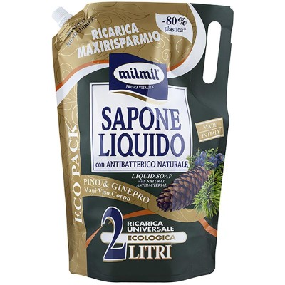 1 - MilMil Liquid Soap Pine & Juniper with Natural Antibacterial Maxi Refill Bag 2000 ml 1 pc(s)