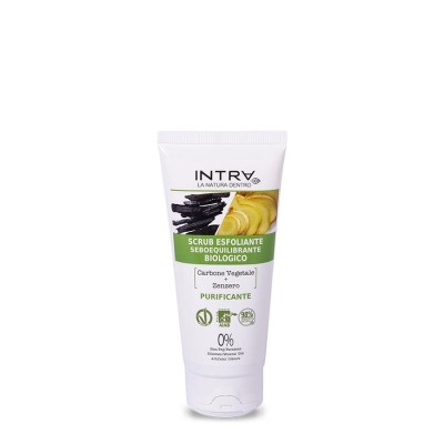 1 - Intra Carbone Vegetale & Zenzero Scrub Esfoliante Seboequilibrante Biologico 75ml