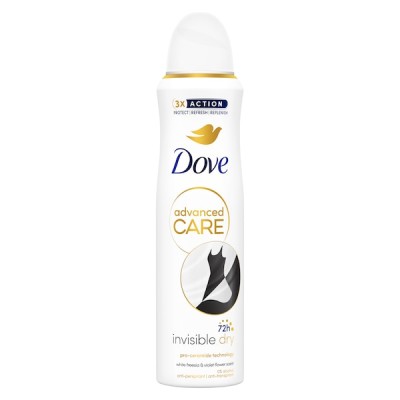 1 - Dove Advanced Care 72hr Invisible Dry Antiperspirant Deodorant Spray 150ml