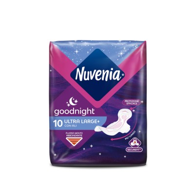 1 - Nuvenia Ultra Notte con ali Large+ 10 Pz