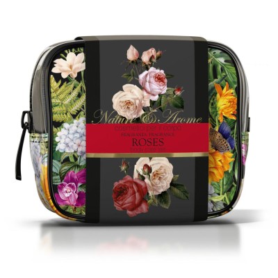 2 - Rudy Profumi Pochette con Bagno & Doccia Schiuma, Crema Corpo, Acqua Profumata 100 mL Nature&Arome Linea Roses