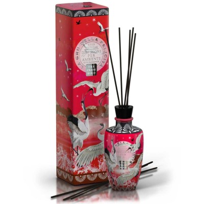 1 - Rudy Profumi Diffusore per Ambiente 300 mL + Bacchette Linea Elite La Gru della Felicità