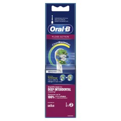 2 - Oral-B FlossAction 80338475 testina per spazzolino 2 pz Bianco