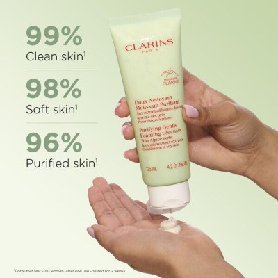2 - Clarins Purifying Gentle Foaming Face Cleanser Schiuma detergente Donna 125 ml