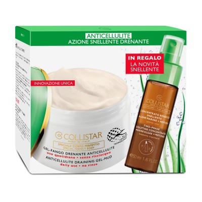 1 - Collistar Anticellulite Maxi-Taglia Gel-Fango Drenante Anticellulite 400 ml + Concentrato Bifasico Snellente Alghe Marine Pe