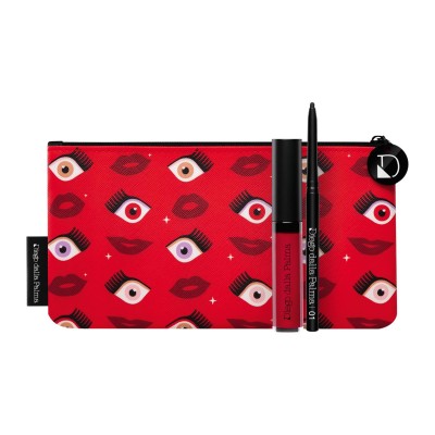 1 - Diego dalla Palma Geisha Matt Liquid Lipstick 13 6.5ml + Kajal 01 2.5ml + Eyes and Lips Red pochette