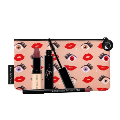 1 - Diego dalla Palma Eyes and Lips Nude Kit Ciglione Lash Booster Mascara 111 + Matita Labbra 500 12 cm + Rossetto Lucido Semit