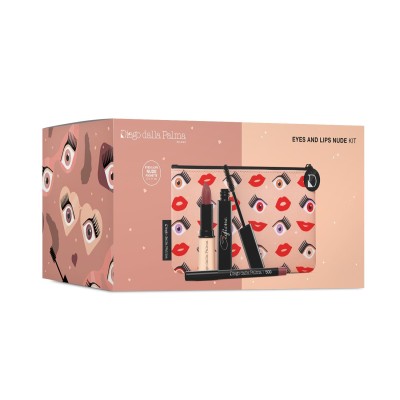 2 - Diego dalla Palma Eyes and Lips Nude Kit Ciglione Lash Booster Mascara 111 + Matita Labbra 500 12 cm + Rossetto Lucido Semit