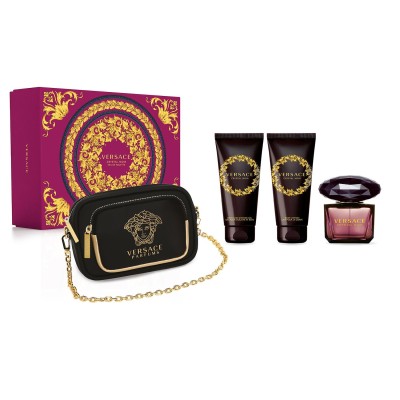 2 - Versace Crystal Noir Eau De Toilette 90ml + Gel Doccia 100 ml + Lozione Corpo 100 ml + Clutch For Woman