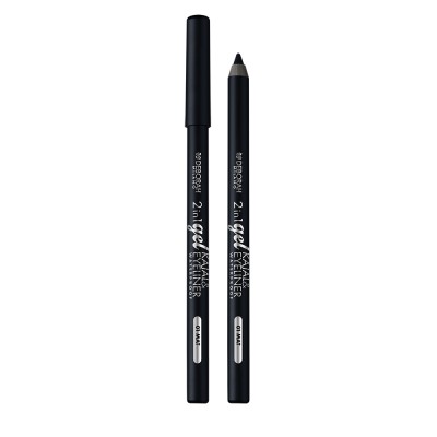 1 - Deborah Milano Matita 2 In 1 Gel MAT BLACK 01