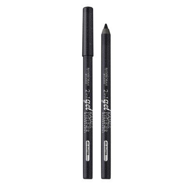 1 - Deborah Milano 2 In 1 Gel eye pencil 01 GLITTER BLACK